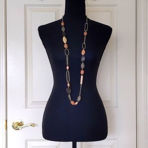 NWOT. The Limited Multiple Shapes/Colors/Materials Chained Necklace.